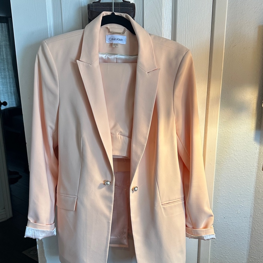 Calvin Klein Women's Peach Skirt suit